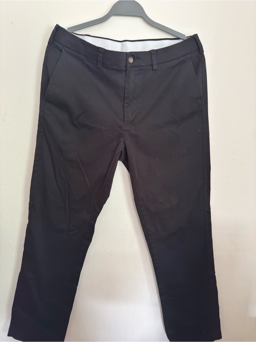 George Men's Black Chinos - Classic Straight Style